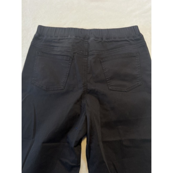 Eileen Fisher Wide Leg Stretch Black Jeans Cropped F9GDD-P4263 Medium NWT $238 - Picture 9 of 11